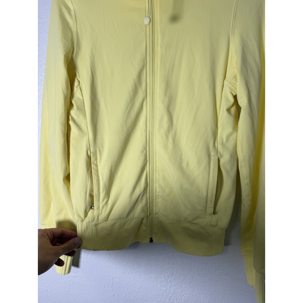 Lululemon Athletica Raja Jacket Womens 6 Reversible Yellow Mesh/Solid Zip Up - Picture 4 of 4